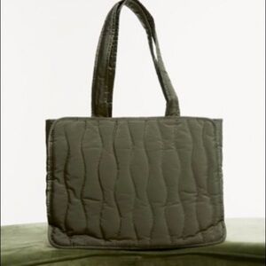 NWT Zara Gingham Lined Quilted Shopper